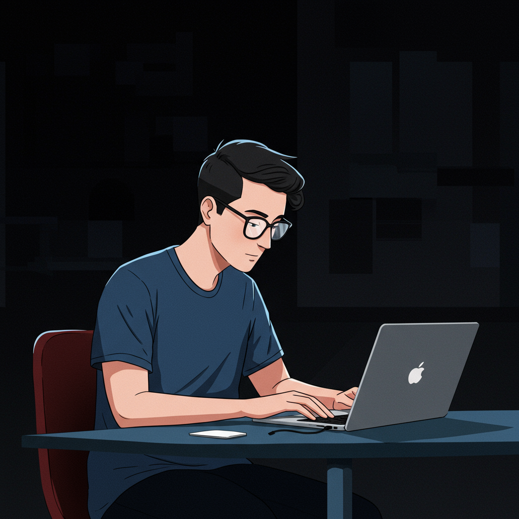 Foto de um desenvolvedor programando
